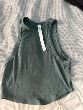 lululemon athletica Ribbed Cropped Tank in Sage